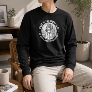 Pretty What If Everyone Else Is Just Underthinking Frog Coffee Lover Long Sleeve Shirt