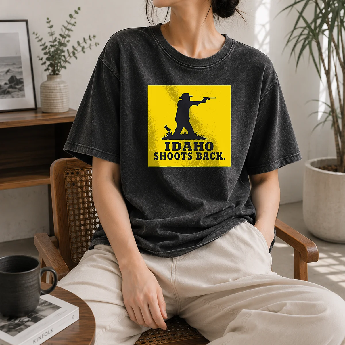 Top Original Idaho Shoots Back Washed T-Shirt